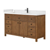 Custom image for Toasted Walnut with Matte Black Trim / Giotto Quartz / No Mirror