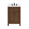 Custom image for Dark Walnut with Matte Black Trim / White Cultured Marble / No Mirror