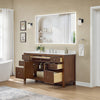Custom image for Dark Walnut with Brushed Nickel Trim / Giotto Quartz / No Mirror