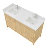 Custom image for Scandinavian Oak with Brushed Nickel Trim / Giotto Quartz / No Mirror