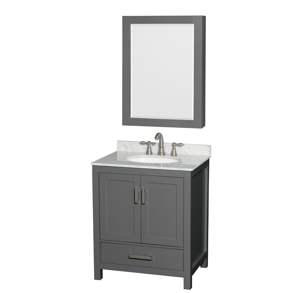 Sheffield Bathroom Vanity with Countertop 30 inch Single Sink 3-hole Faucet Setup