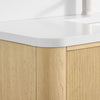 Custom image for Scandinavian Oak with Brushed Nickel Trim / White Quartz / No Mirror