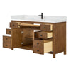 Custom image for Toasted Walnut with Matte Black Trim / White Quartz / No Mirror