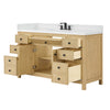 Custom image for Scandinavian Oak with Matte Black Trim / White Quartz / No Mirror