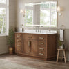 Custom image for Dark Oak with Brushed Nickel Trim / Carrara Cultured Marble / No Mirror