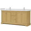 Custom image for Honey Oak with Polished Chrome Trim / White Quartz / No Mirror