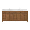 Custom image for Toasted Walnut with Matte Black Trim / White Quartz / No Mirror