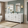 Custom image for White with Matte Black Trim / White Cultured Marble / No Mirror