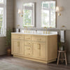 Custom image for Rift Oak with Brushed Gold Trim / White Cultured Marble / No Mirror