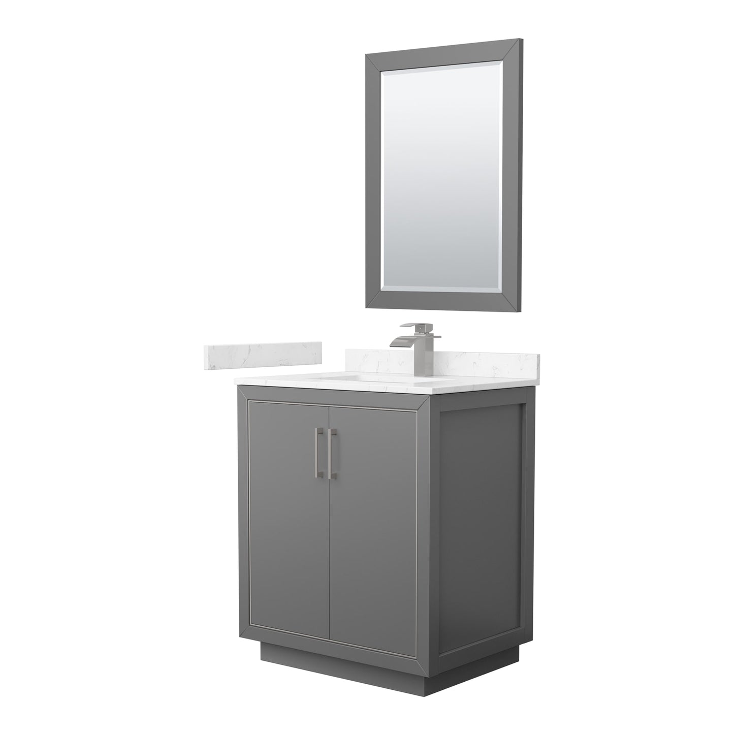 Icon Bathroom Vanity with Countertop 30 inch Single Sink Single hole Faucet Setup