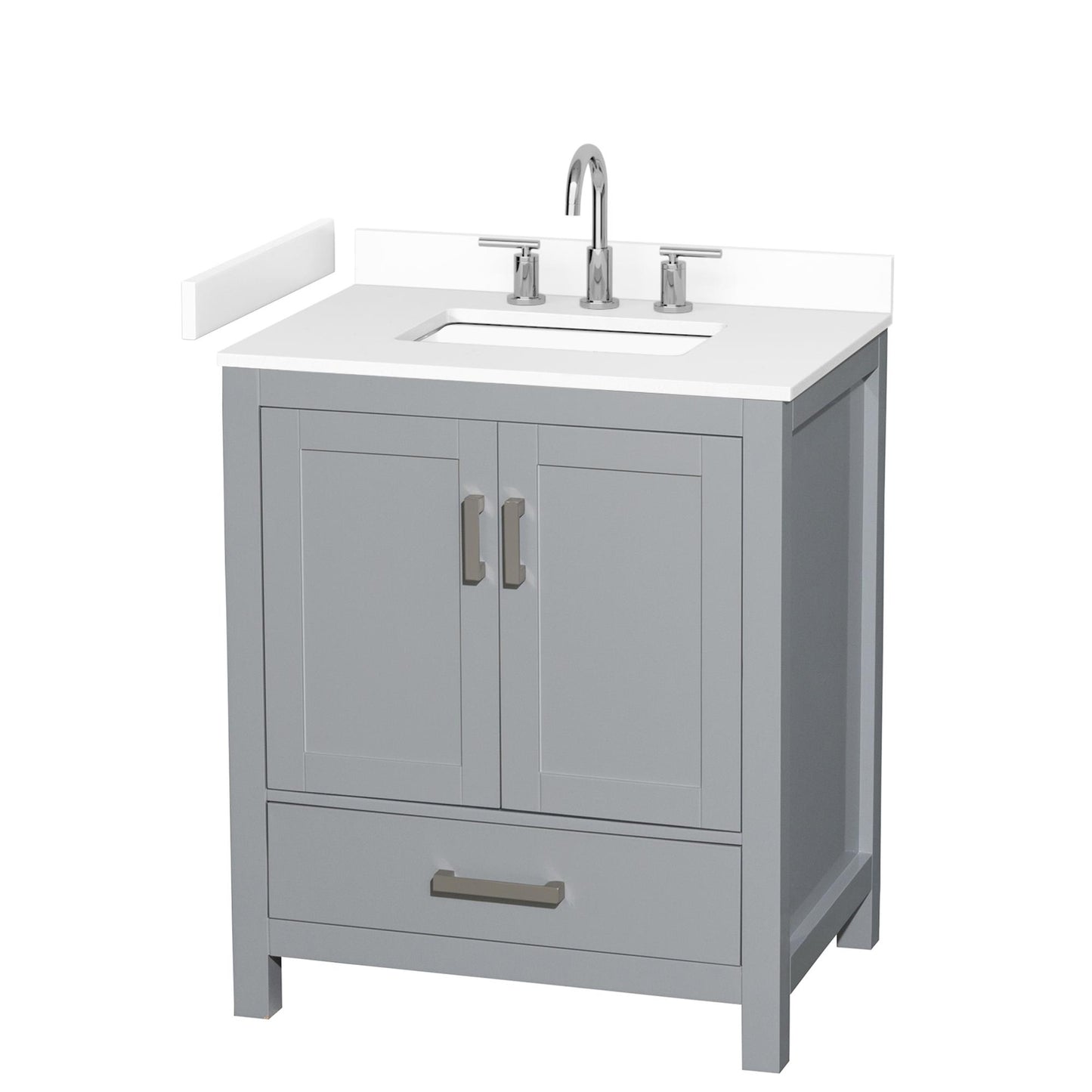 Sheffield Bathroom Vanity with Countertop 30 inch Single Sink 3-hole Faucet Setup