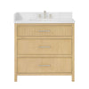 Custom image for Scandinavian Oak with Brushed Nickel Trim / White Quartz / No Mirror