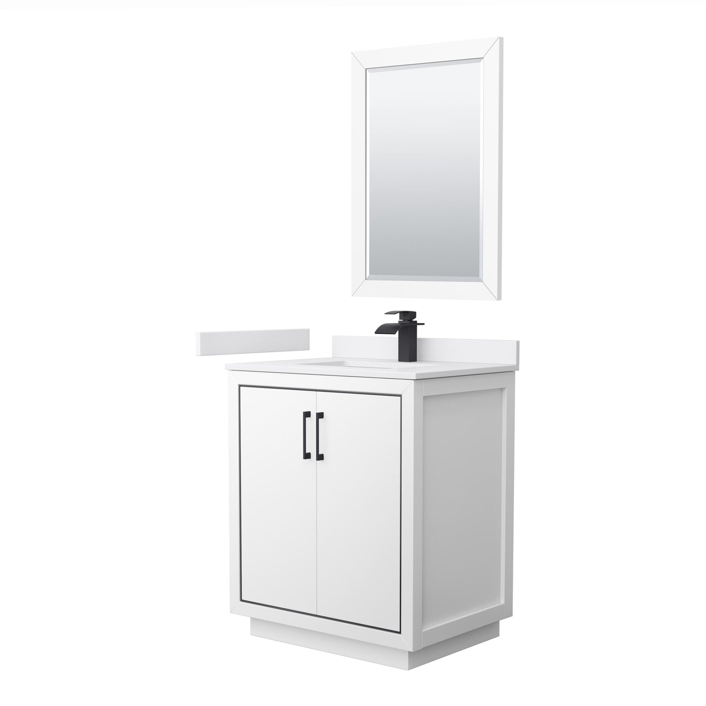 Icon Bathroom Vanity with Countertop 30 inch Single Sink Single hole Faucet Setup