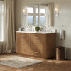 Custom image for Toasted Walnut with Brushed Nickel Trim / White Quartz / No Mirror