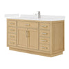 Custom image for Rift Oak with Brushed Nickel Trim / White Quartz / No Mirror
