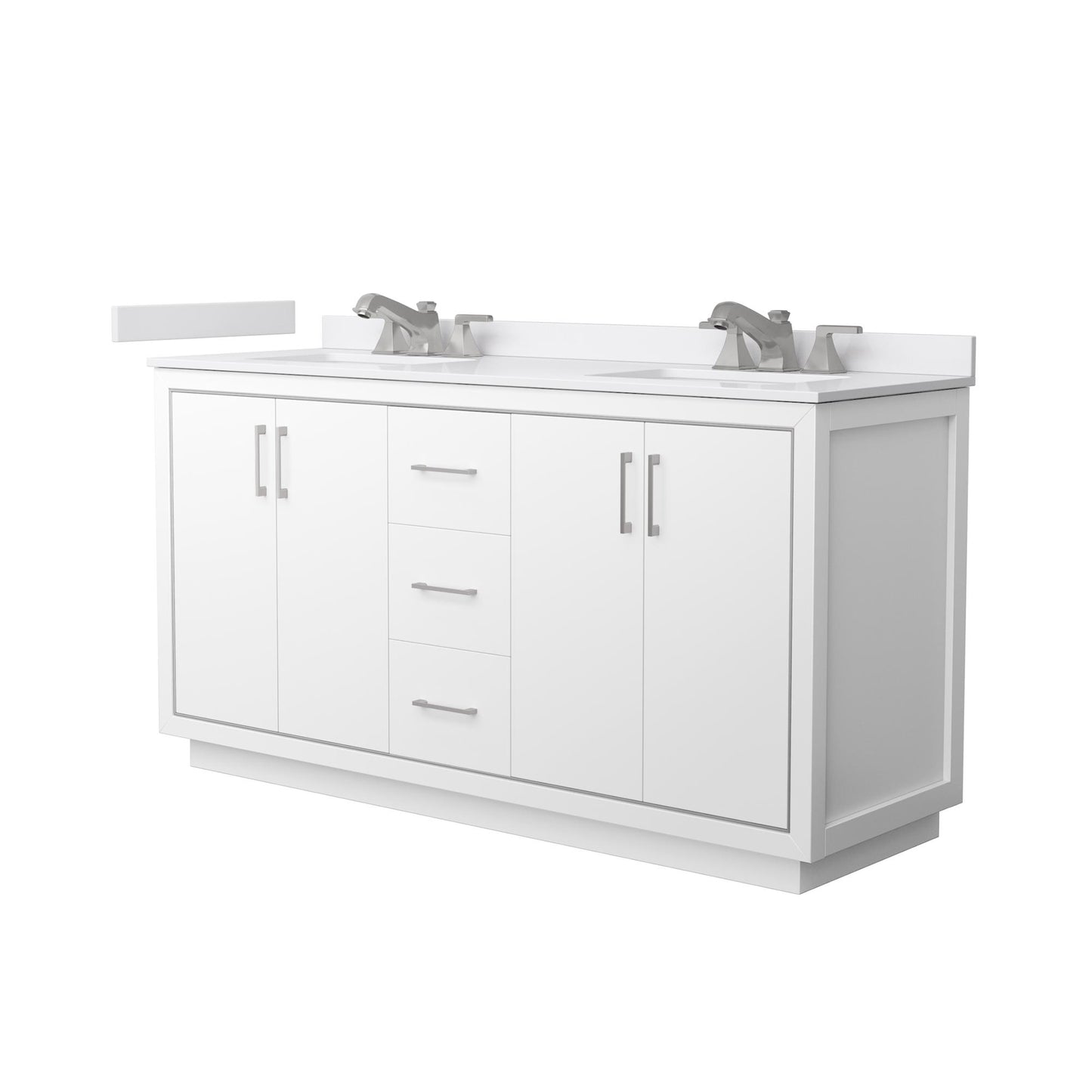 Icon Bathroom Vanity with Countertop 66 inch Double Sink 3-hole Faucet Setup