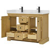 Custom image for Honey Oak with Matte Black Trim / White Quartz / No Mirror