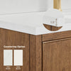 Custom image for Toasted Walnut with Brushed Nickel Trim / Giotto Quartz / No Mirror