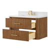 Custom image for Toasted Walnut with Satin Bronze Trim / Giotto Quartz / No Mirror