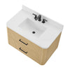 Custom image for Scandinavian Oak with Matte Black Trim / White Quartz / No Mirror