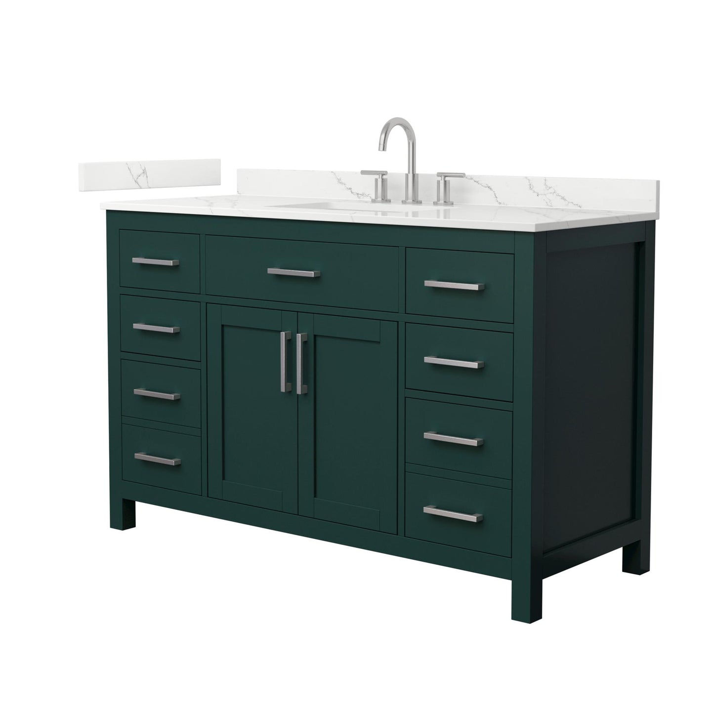 Beckett Bathroom Vanity with Countertop 54 inch Single Sink 3-hole Faucet Setup