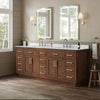 Custom image for Dark Oak with Brushed Nickel Trim / White Cultured Marble / No Mirror