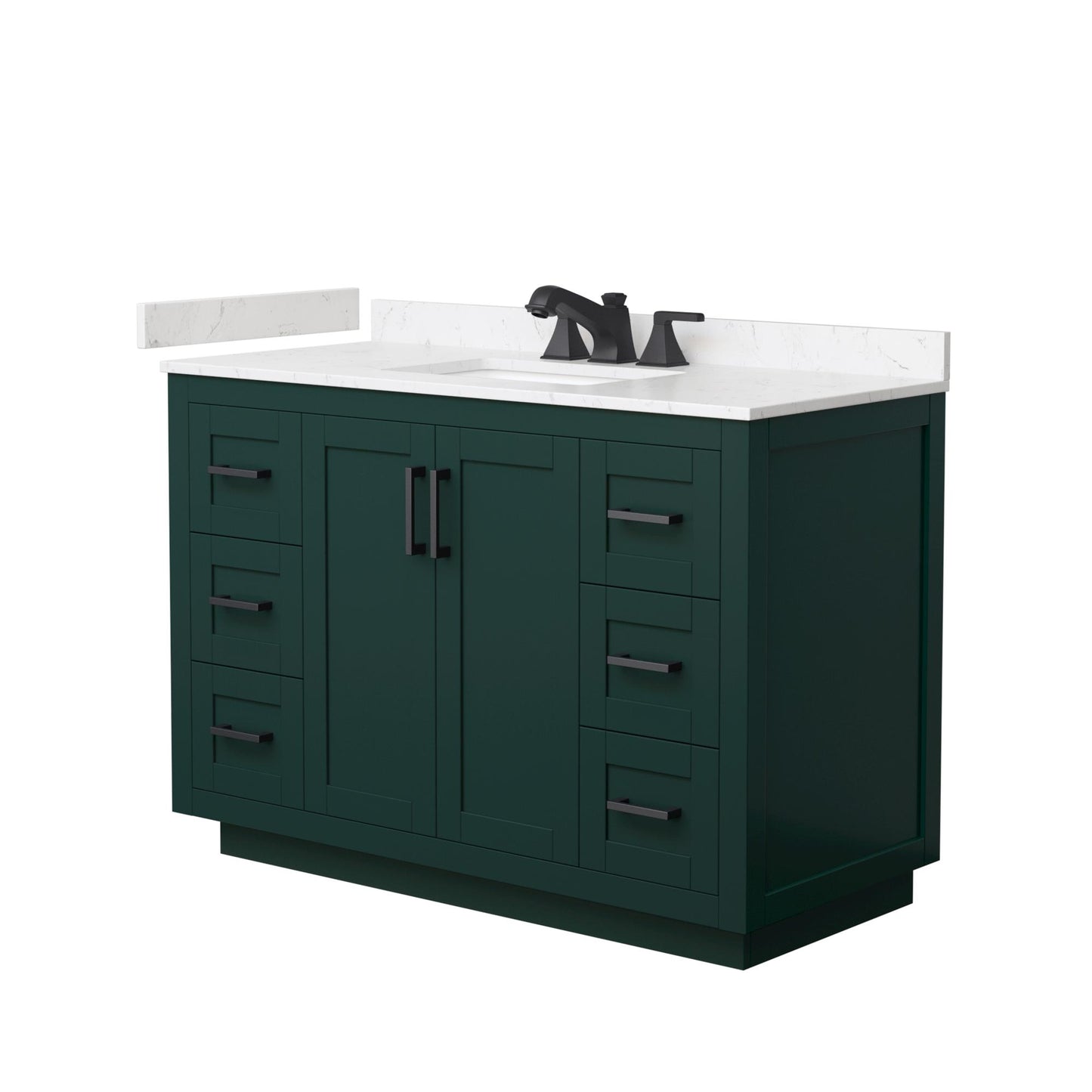 Miranda Bathroom Vanity with Countertop 48 inch Single Sink 3-hole Faucet Setup