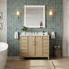 Custom image for White Oak with Brushed Nickel Trim / Giotto Quartz / No Mirror
