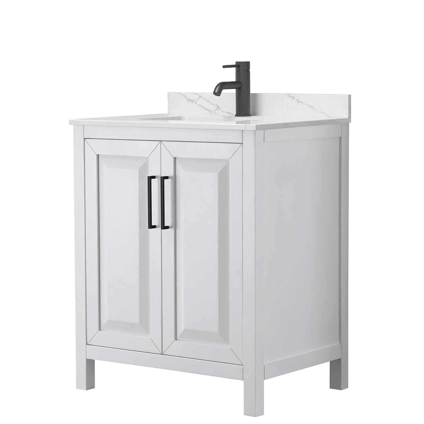 Daria Bathroom Vanity with Countertop 30 inch Single Sink Single hole Faucet Setup