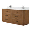 Custom image for Toasted Walnut with Matte Black Trim / White Quartz / No Mirror