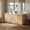 Custom image for Light Straw with Matte Black Trim / Carrara Cultured Marble / No Mirror