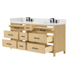 Custom image for Scandinavian Oak with Matte Black Trim / Giotto Quartz / No Mirror