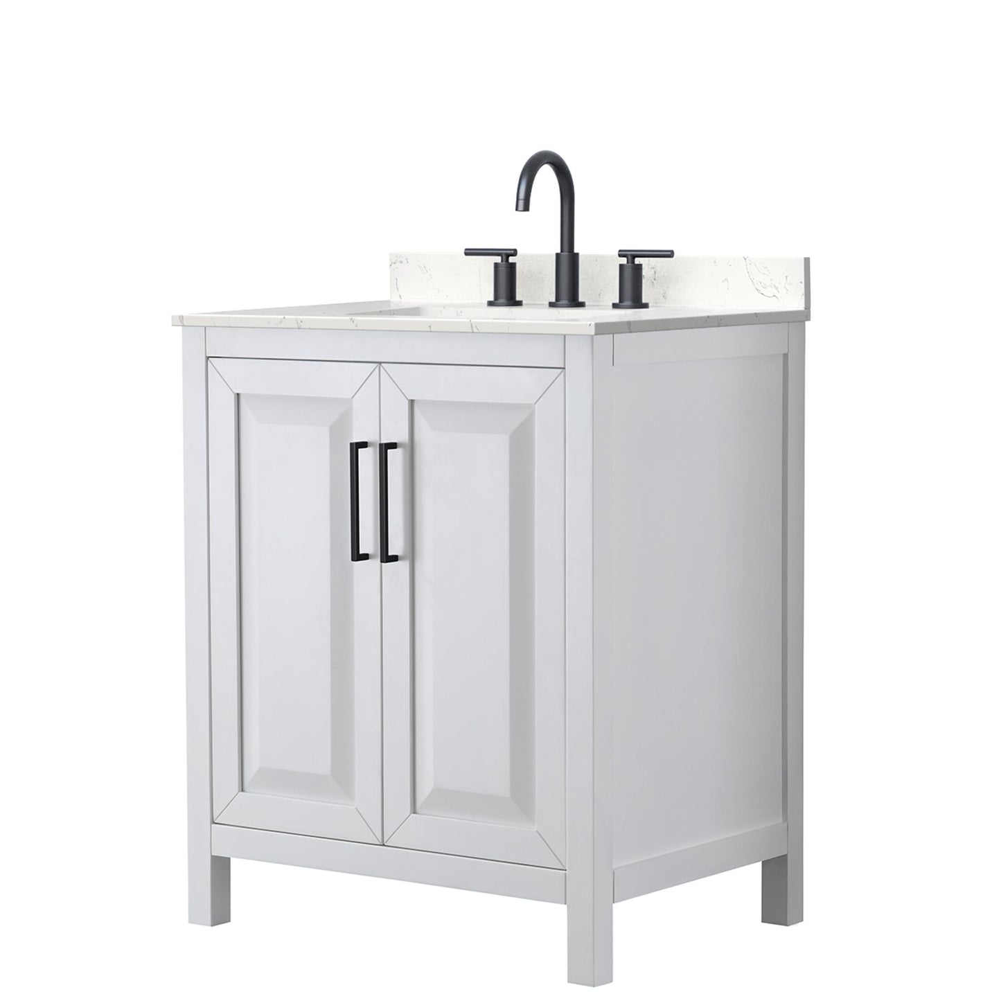 Daria Bathroom Vanity with Countertop 30 inch Single Sink 3-hole Faucet Setup