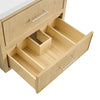 Custom image for Scandinavian Oak with Brushed Nickel Trim / Giotto Quartz / No Mirror