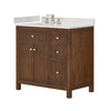 Custom image for Dark Walnut with Brushed Nickel Trim / Carrara Cultured Marble / No Mirror