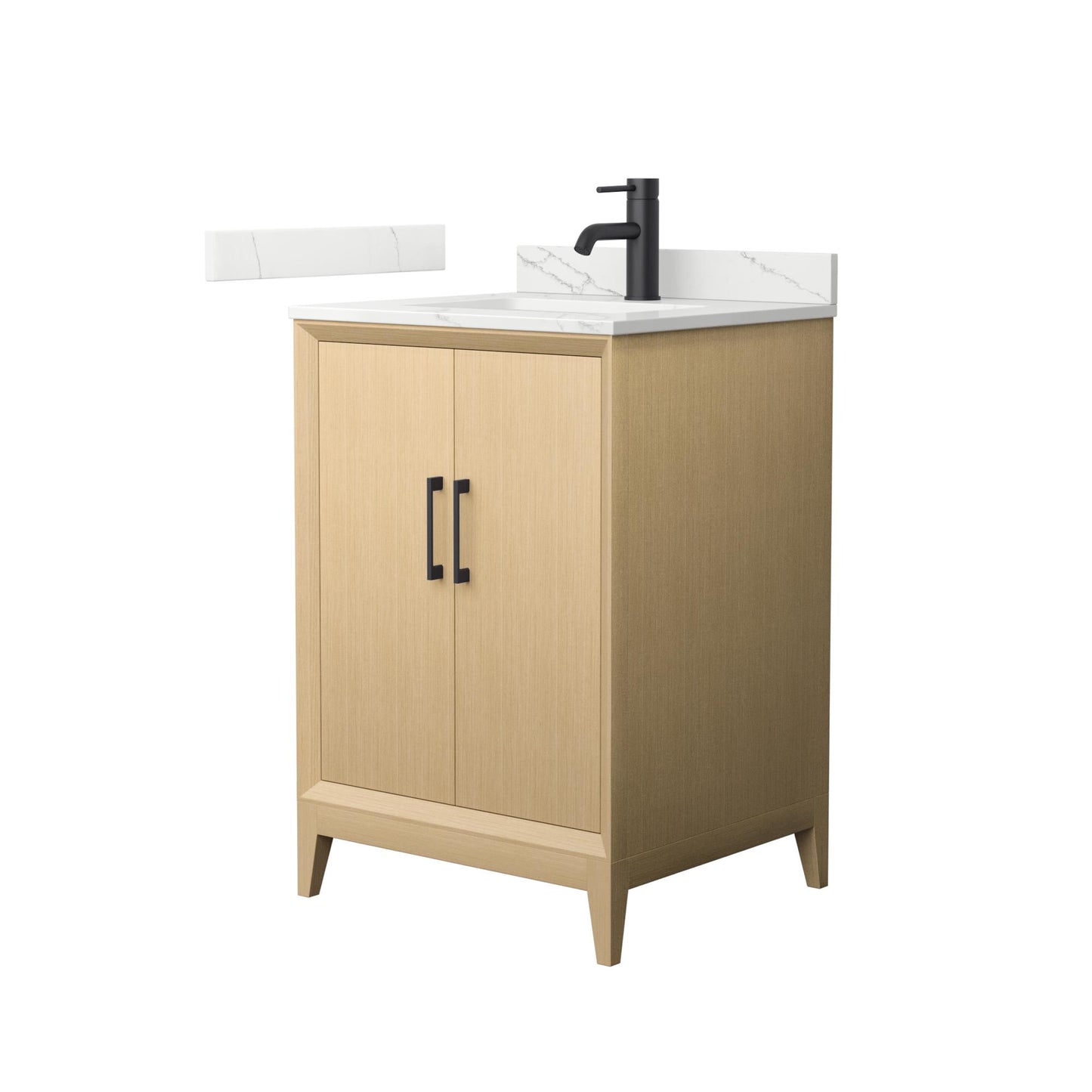 Janna Bathroom Vanity with Countertop 24 inch Single Sink Single hole Faucet Setup