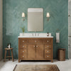 Custom image for Toasted Walnut with Brushed Nickel Trim / White Quartz / No Mirror