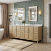 Custom image for White Oak with Brushed Nickel Trim / Carrara Cultured Marble / No Mirror