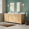 Custom image for Scandinavian Oak with Brushed Nickel Trim / Giotto Quartz / No Mirror