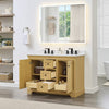 Custom image for Honey Oak with Matte Black Trim / Carrara Cultured Marble / No Mirror