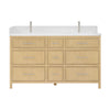 Custom image for Scandinavian Oak with Brushed Nickel Trim / Giotto Quartz / No Mirror
