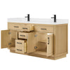 Custom image for Rift Oak with Matte Black Trim / Giotto Quartz / No Mirror