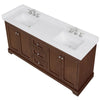 Custom image for Dark Walnut with Polished Chrome Trim / White Cultured Marble / No Mirror