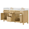 Custom image for Scandinavian Oak with Satin Bronze Trim / White Quartz / No Mirror