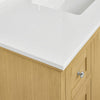 Custom image for Honey Oak with Brushed Gold Trim / White Quartz / No Mirror