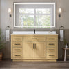 Custom image for Rift Oak with Matte Black Trim / Giotto Quartz / No Mirror