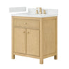 Custom image for Scandinavian Oak with Satin Bronze Trim / White Quartz / No Mirror