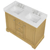 Custom image for Honey Oak with Polished Chrome Trim / White Quartz / No Mirror