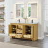 Custom image for Honey Oak with Matte Black Trim / Giotto Quartz / No Mirror