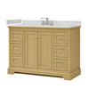 Custom image for Honey Oak with Polished Chrome Trim / Carrara Cultured Marble / No Mirror